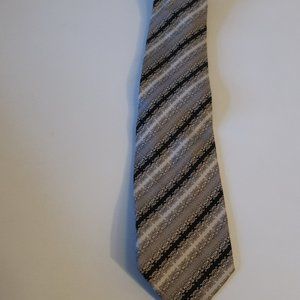 Mens Gianni Versace Black, Silver Print Tie